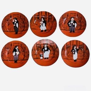 Williams Sonoma LES CHEFS GARÇONS Guy Buffet 8” Salad Dessert Plates Set Of 6